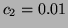 $c_2 = 0.01$